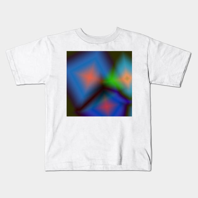 blue black green abstract texture Kids T-Shirt by Artistic_st